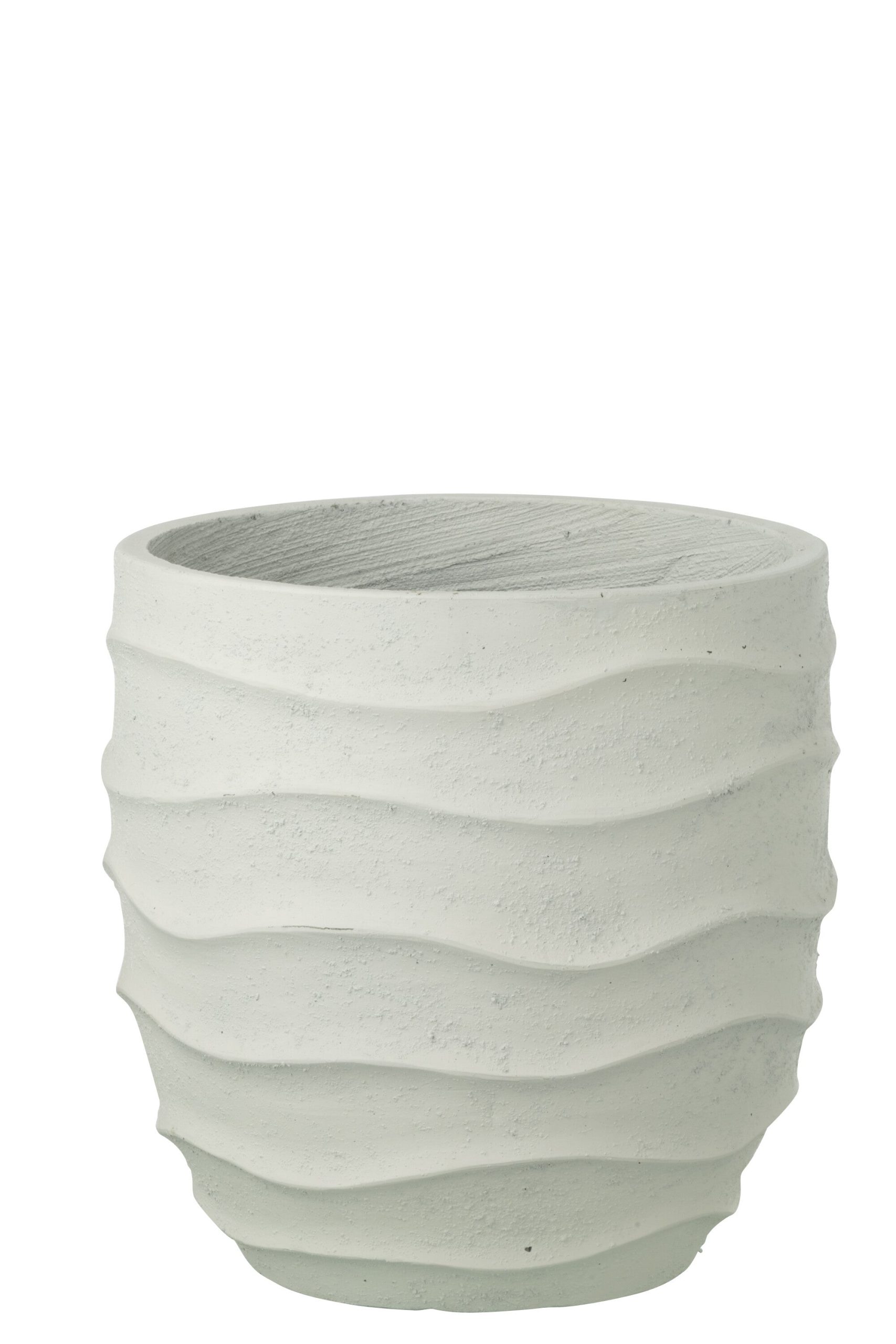 J-Line bloempot Golf + Buiten zand - steen - wit - medium