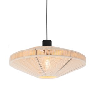 EGLO hanglamp Midsumer – e27 – ø 38 cm – zwart/crème – textiel