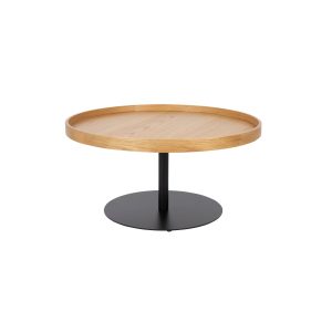 Housecraft Living Yuri Bijzettafel Rond 70×70 cm Hout Eiken – Bruin
