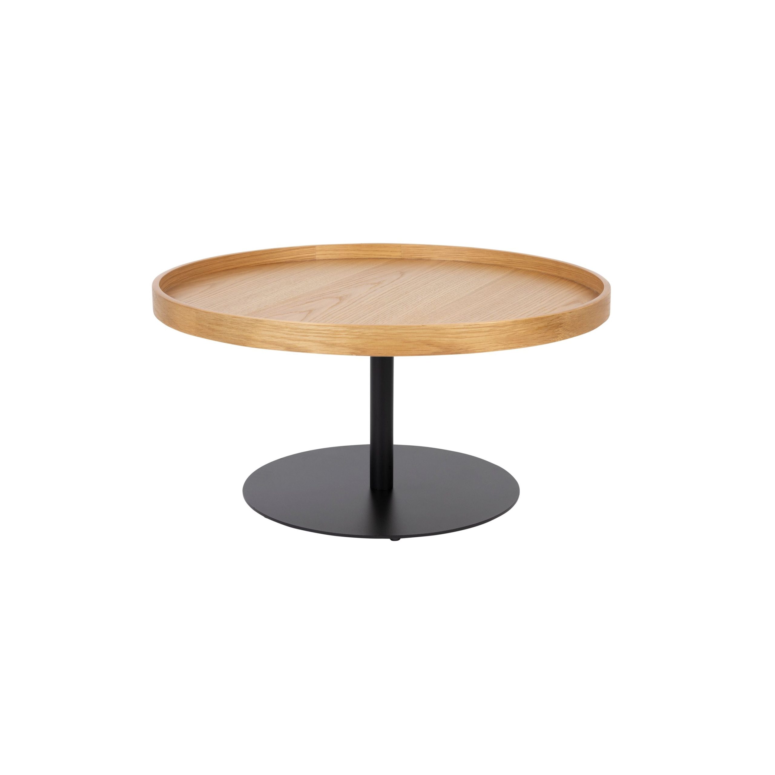 Housecraft Living Yuri Bijzettafel Rond 70x70 cm Hout Eiken - Bruin