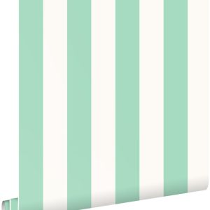 ESTAhome behang strepen mintgroen en wit – 53 cm x 10.05 m – 139910 ESTAhome behang strepen mintgroen en wit – 53 cm x 10.05 m – 139910