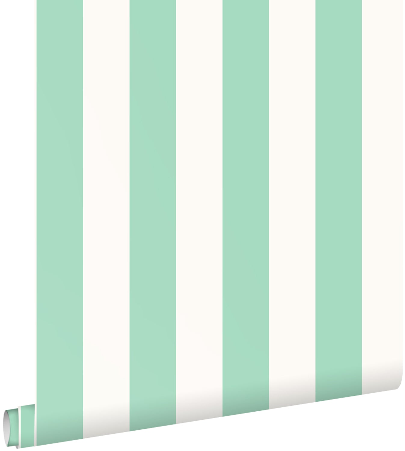 ESTAhome behang strepen mintgroen en wit - 53 cm x 10.05 m - 139910