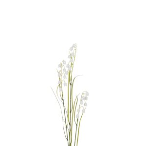 J-Line decoratie tak Sneeuwklokje – kunststof – wit – 24 stuks
