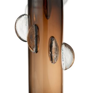 J-Line vaas Steggy – glas – bruin – large – 46 cm hoog