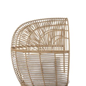 J-Line loungestoel Ovaal – staal – naturel