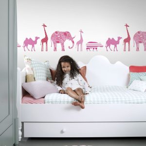 ESTAhome XXL behangrand dieren roze – 430 x 50 cm – 155802