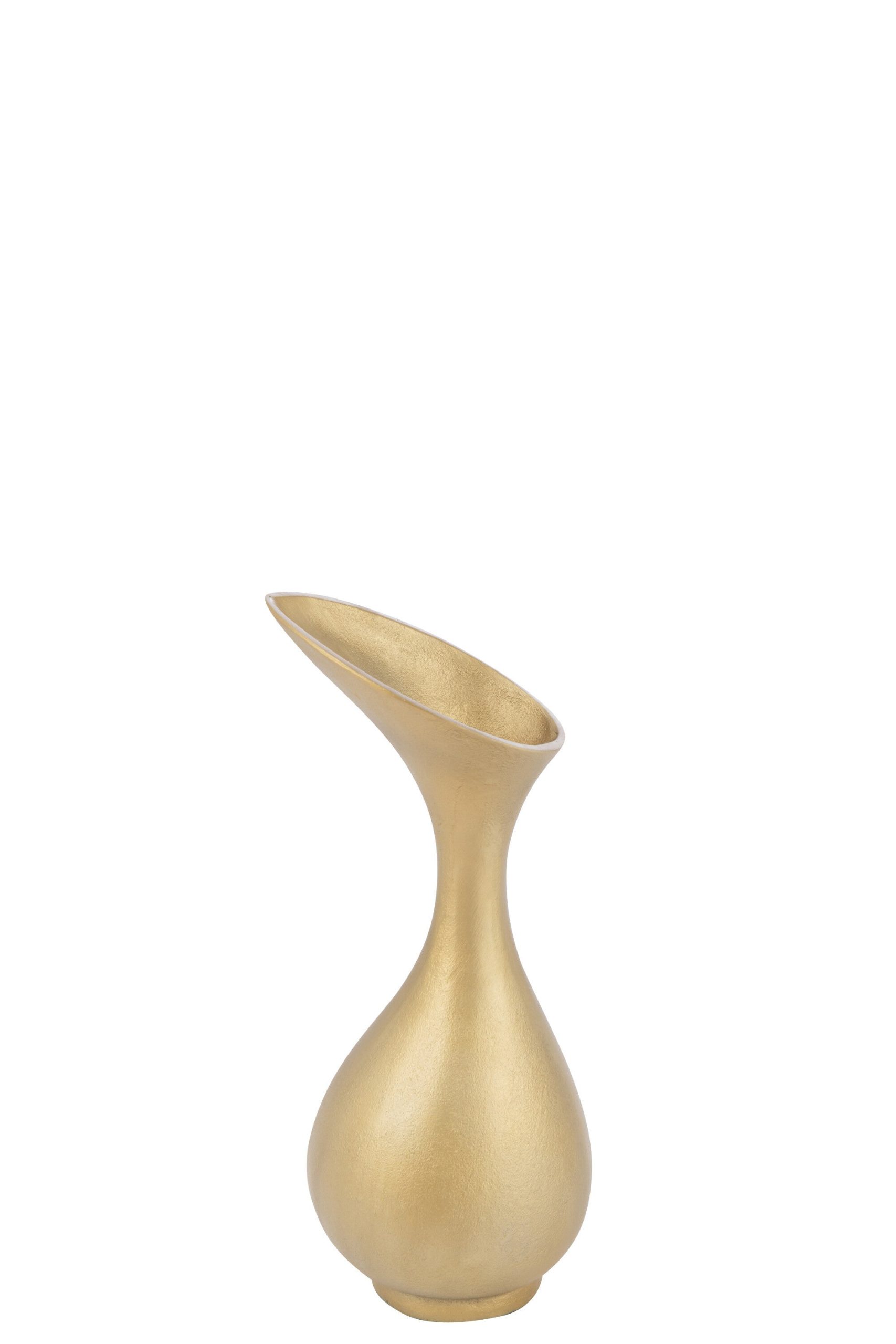 J-Line vaas Olivia - aluminium - goud - small - 45 cm hoog