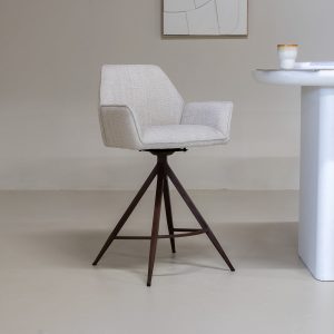 Giga Meubel Barstoel Noa Draaibaar – Beige/Walnoot – Set van 2 Giga Meubel Barstoel Noa Draaibaar – Beige/Walnoot – Set van 2