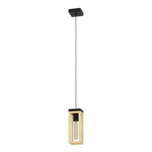 EGLO hanglamp Nafferton – e27 – 10 cm – zwart/bruin EGLO hanglamp Nafferton – e27 – 10 cm – zwart/bruin