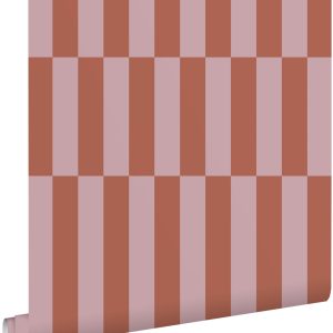 ESTAhome behang strepen terracotta en oudroze – 53 cm x 10.05 m – 1312 ESTAhome behang strepen terracotta en oudroze – 53 cm x 10.05 m – 1312