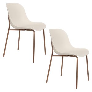 Housecraft Living Wheat Eetkamerstoelen Wit – Set van 2