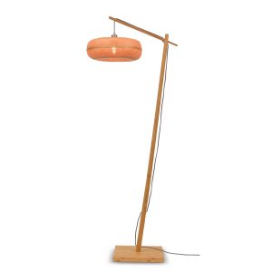 GOOD&MOJO vloerlamp Palawan – bruin – Ø40cm