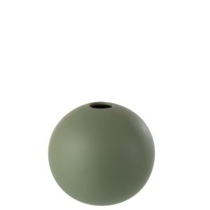 J-Line vaas Bol – keramiek – groen – medium – Ø 18 cm