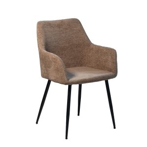 Giga Meubel Eetkamerstoel Annabel – Stof/Metaal – Taupe Giga Meubel Eetkamerstoel Annabel – Stof/Metaal – Taupe