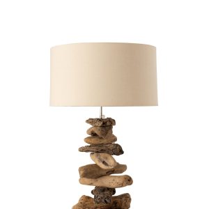 J-Line vloerlamp – hout – naturel/beige – small