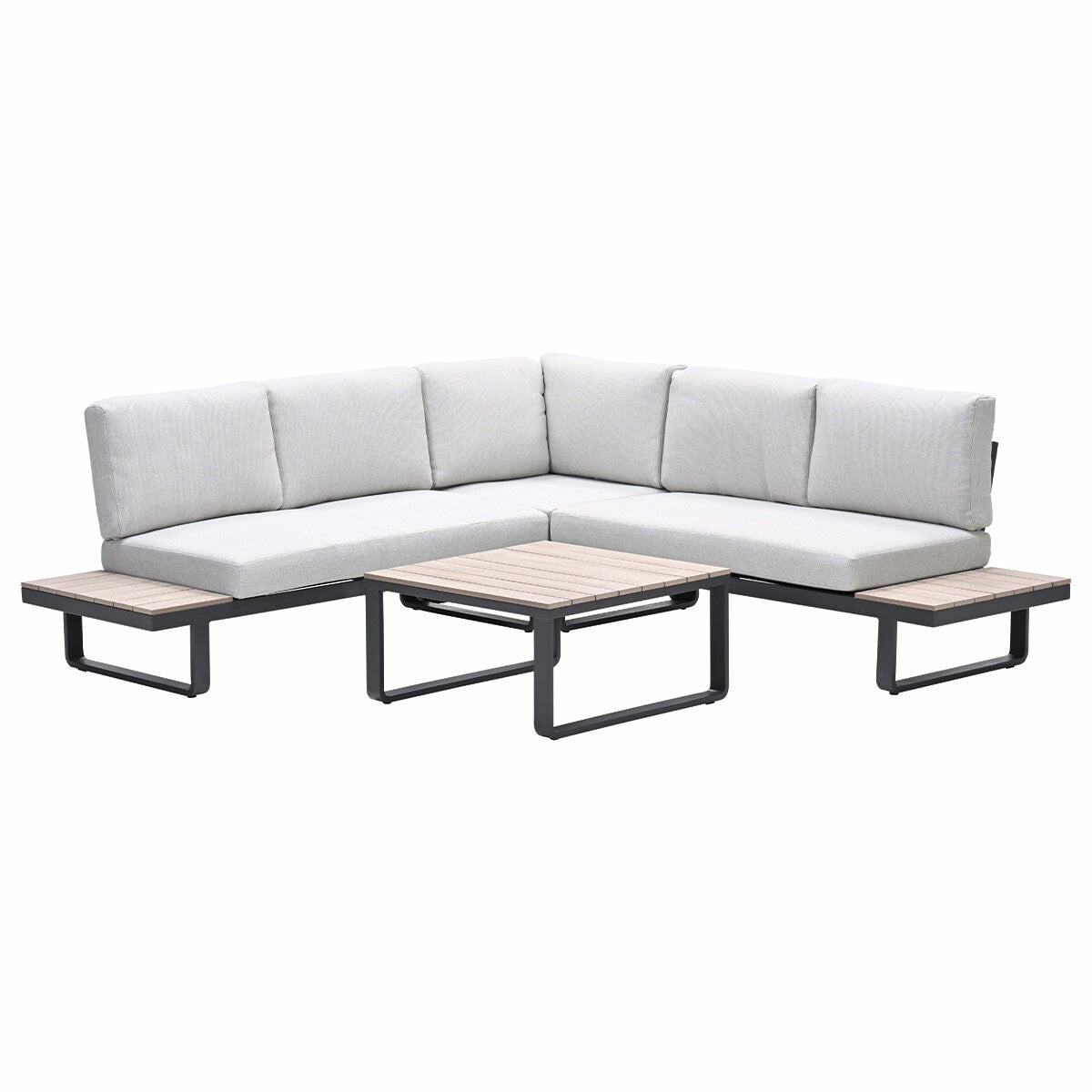 Garden Impressions loungeset Diego 4-delig - donker grijs - valley san