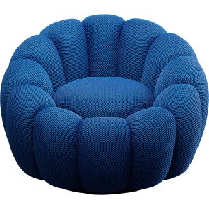 Kare Design Draaifauteuil Peppo Bloom blauw Kare Design Draaifauteuil Peppo Bloom blauw