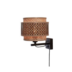 GOOD&MOJO wandlamp Bhutan – bruin – Ø25cm