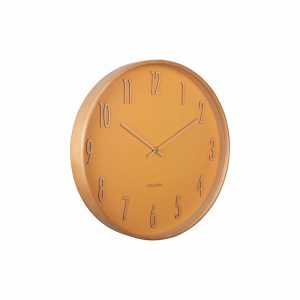 Karlsson wandklok Gracil – geel – Ø40cm