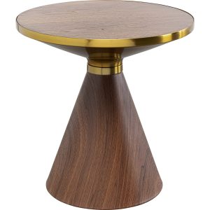 Kare Design Bijzettafel Cono Ø50cm walnoot
