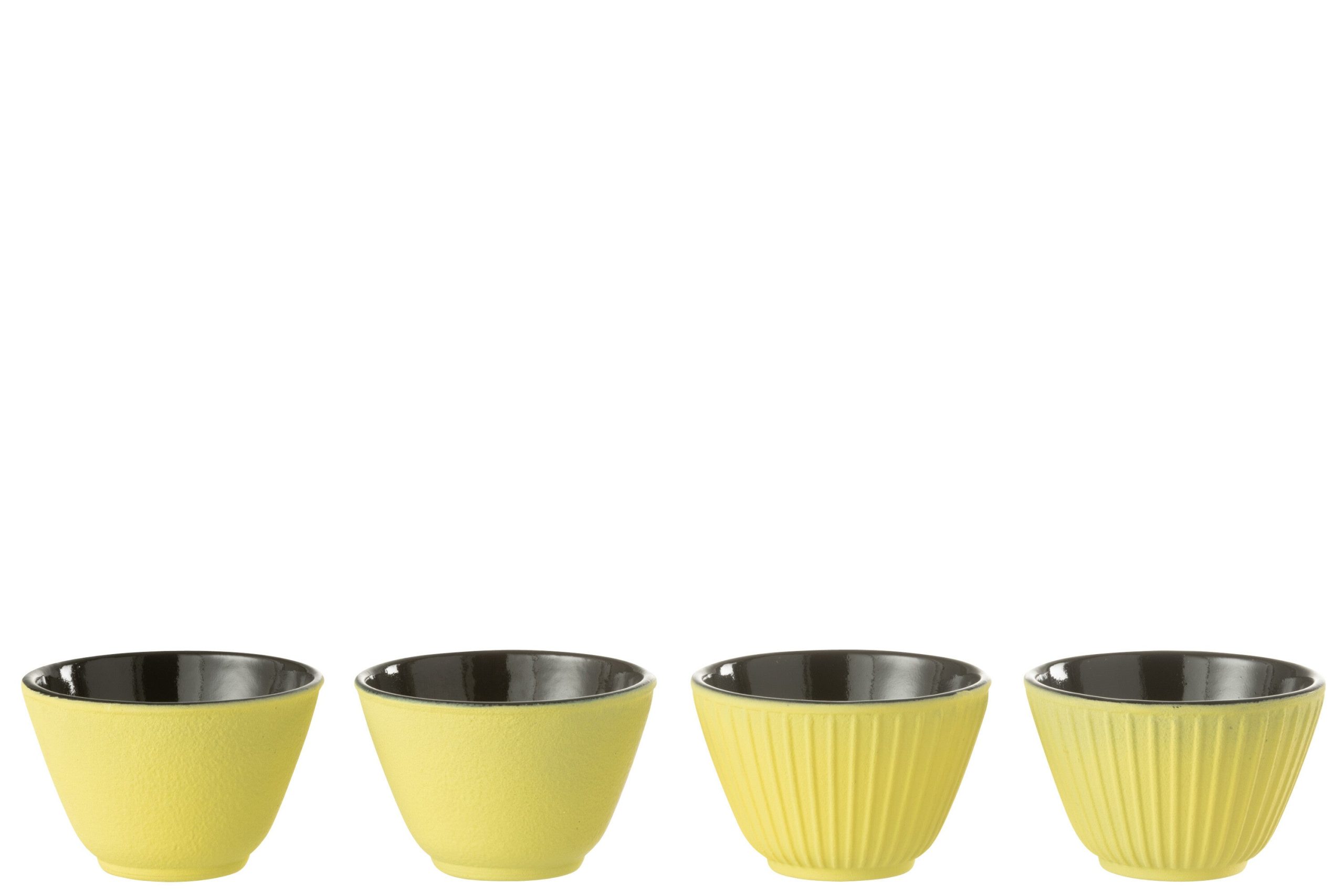 J-Line theemok - metaal - geel - 2 dozen van 2 stuks