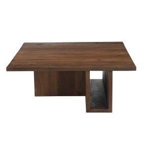 Giga Meubel Salontafel Onni – Vierkant Donkerbruin Hout – 85x85x34cm