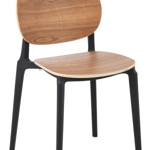J-Line stoel Basic – kunststof – naturel – 2 stuks