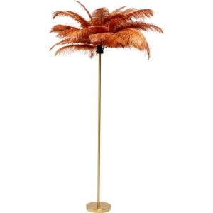 Kare Design Vloerlamp veren 165cm bruin