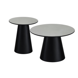 Furnhouse salontafel set Tango – Lichtgrijs – Ø 45/60 cm Furnhouse salontafel set Tango – Lichtgrijs – Ø 45/60 cm