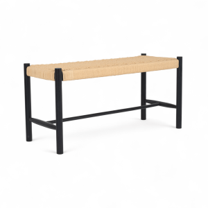 Furnhouse bankje Shine – Zwart – Papiergaren – 36x90x45