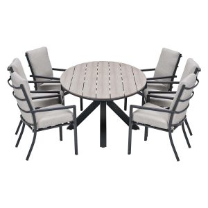 Garden Impressions Tuinset Senja 7-delig sandstone – Tulli tuintafel 2