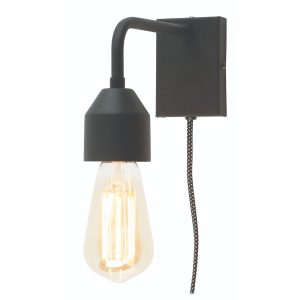 it's about RoMi wandlamp Madrid – zwart – 20x7x15cm