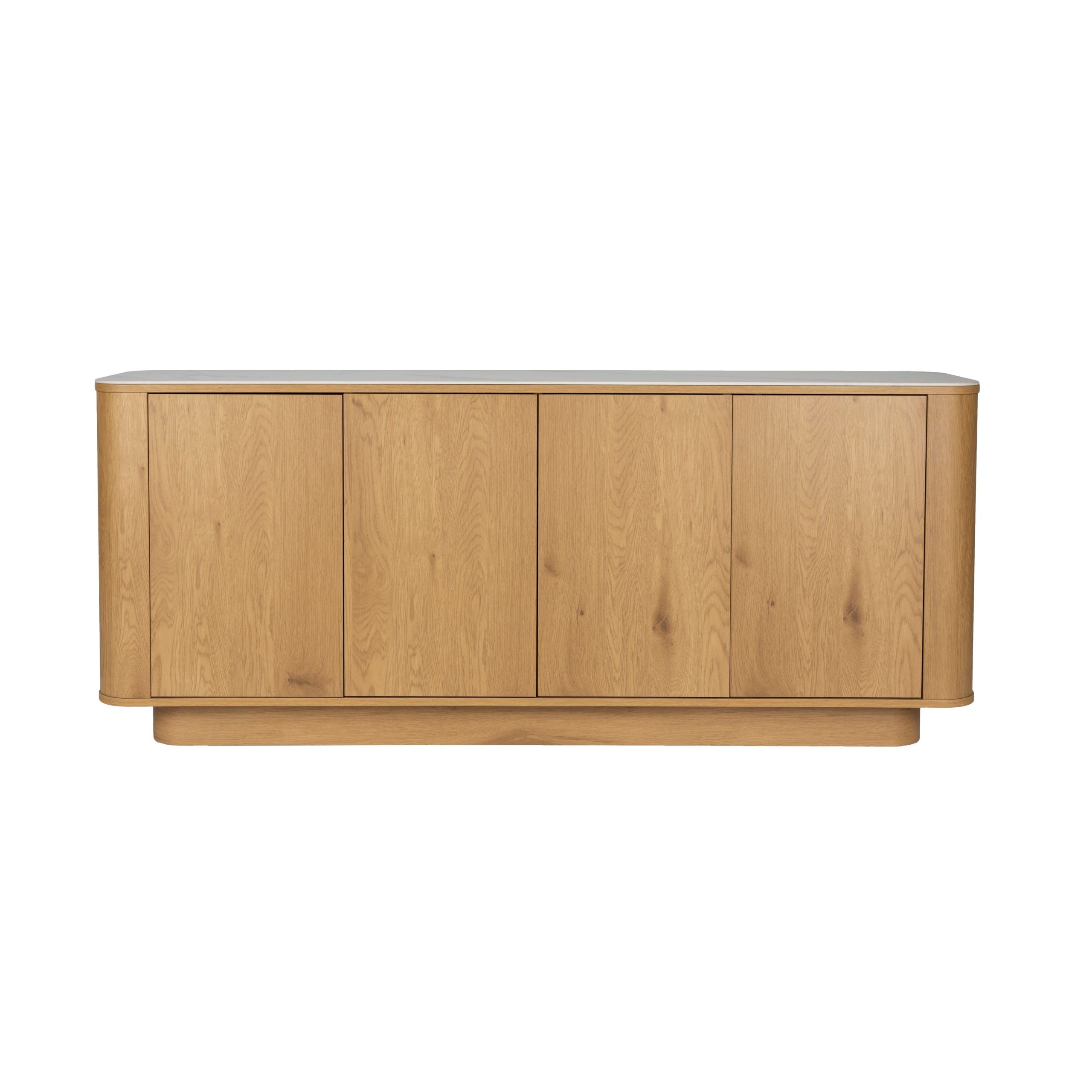 Housecraft Living Almira Dressoir Hoog 180 cm Hout/ Marmerlook Naturel