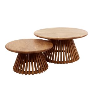 Giga Meubel Salontafel Tweak Conisch – Hout – Set van 2 – 80x80x40cm Giga Meubel Salontafel Tweak Conisch – Hout – Set van 2 – 80x80x40cm