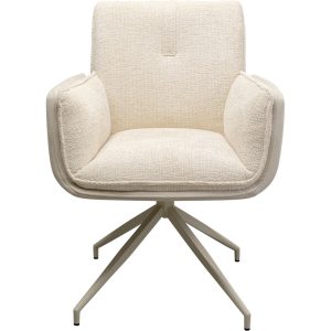 Kare Design Draaistoel met armleuningen Hilla creme