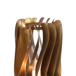 J-Line windlicht Tina – ijzer/fuweel – goud J-Line windlicht Tina – ijzer/fuweel – goud