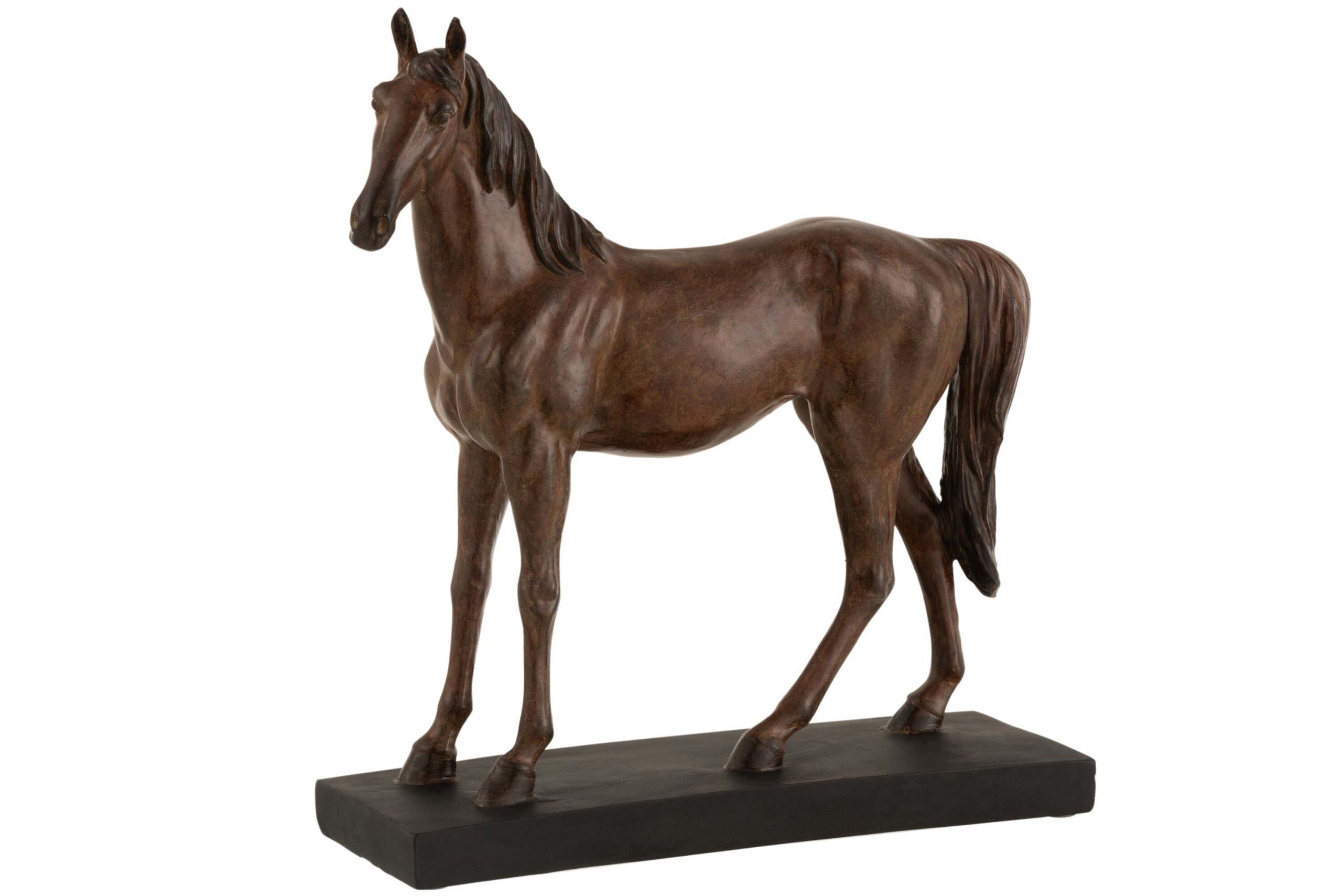 J-Line decoratie Paard - polyresin - bruin - large