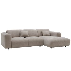 Giga Meubel Chaise Longue Bank Dijon – 3-Zits – Rechts – Beige Giga Meubel Chaise Longue Bank Dijon – 3-Zits – Rechts – Beige