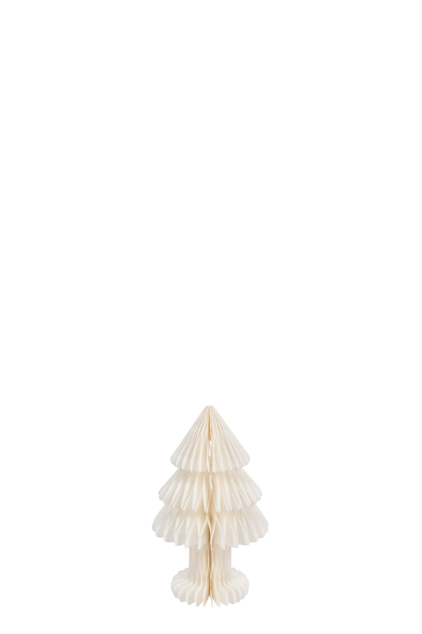 J-Line decoratie Kerstboom Vouwbaar - papier - wit - small