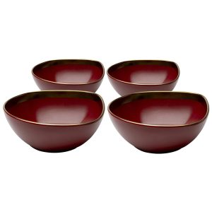 Kare Design Kommen Vibrations Ø19cm rood (4/set)