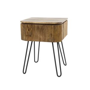 Giga Meubel Nachtkastje Wave – Naturel Hout – 45x40x60cm Giga Meubel Nachtkastje Wave – Naturel Hout – 45x40x60cm