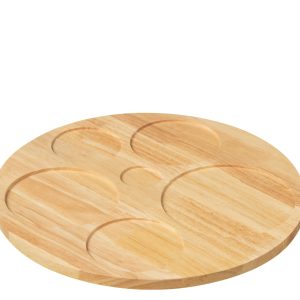 J-Line aperoschaal + dienblad 6 stuks – bamboe/keramiek – mix J-Line aperoschaal + dienblad 6 stuks – bamboe/keramiek – mix