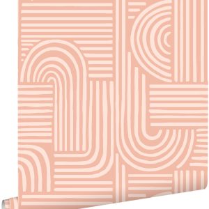 ESTAhome behang grafisch 3D motief roze – 50 x 900 cm – 131701 ESTAhome behang grafisch 3D motief roze – 50 x 900 cm – 131701