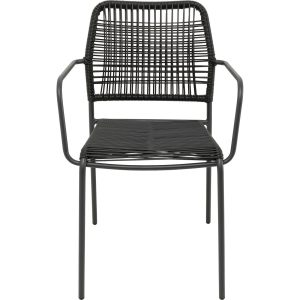 Kare Design Tuinstoel met armleuningen Madagascar antraciet