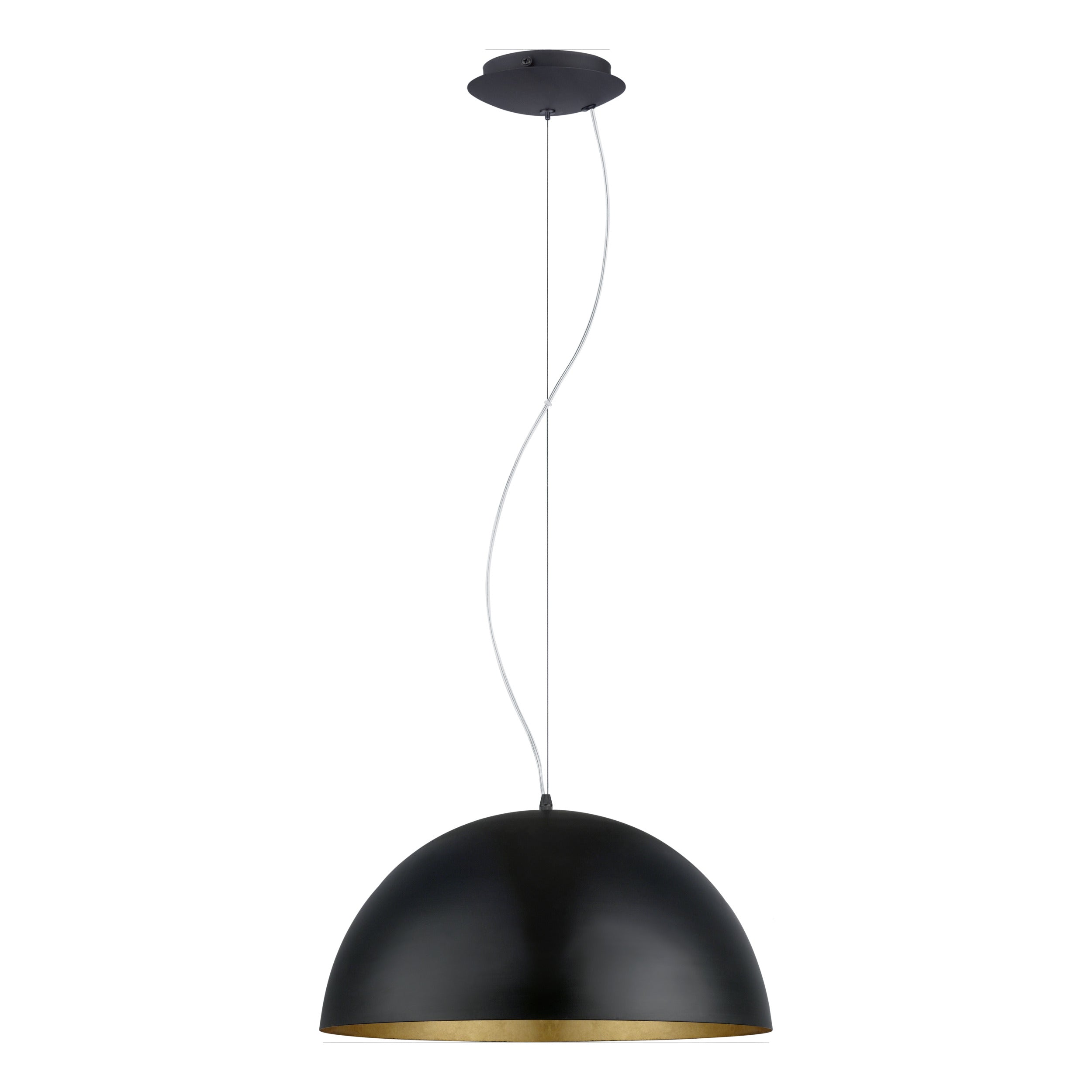 EGLO hanglamp Gaetano 1 - e27 - ø 53 cm - zwart/goud