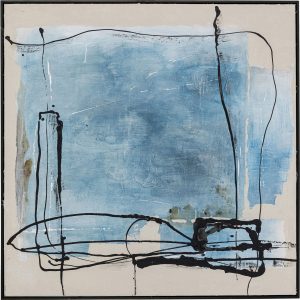 Kare Design Schilderij Frame Dust 100x100cm blauw