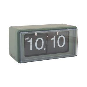 Karlsson wandklok Retro Boxed Flip – groen – 20x10x10cm