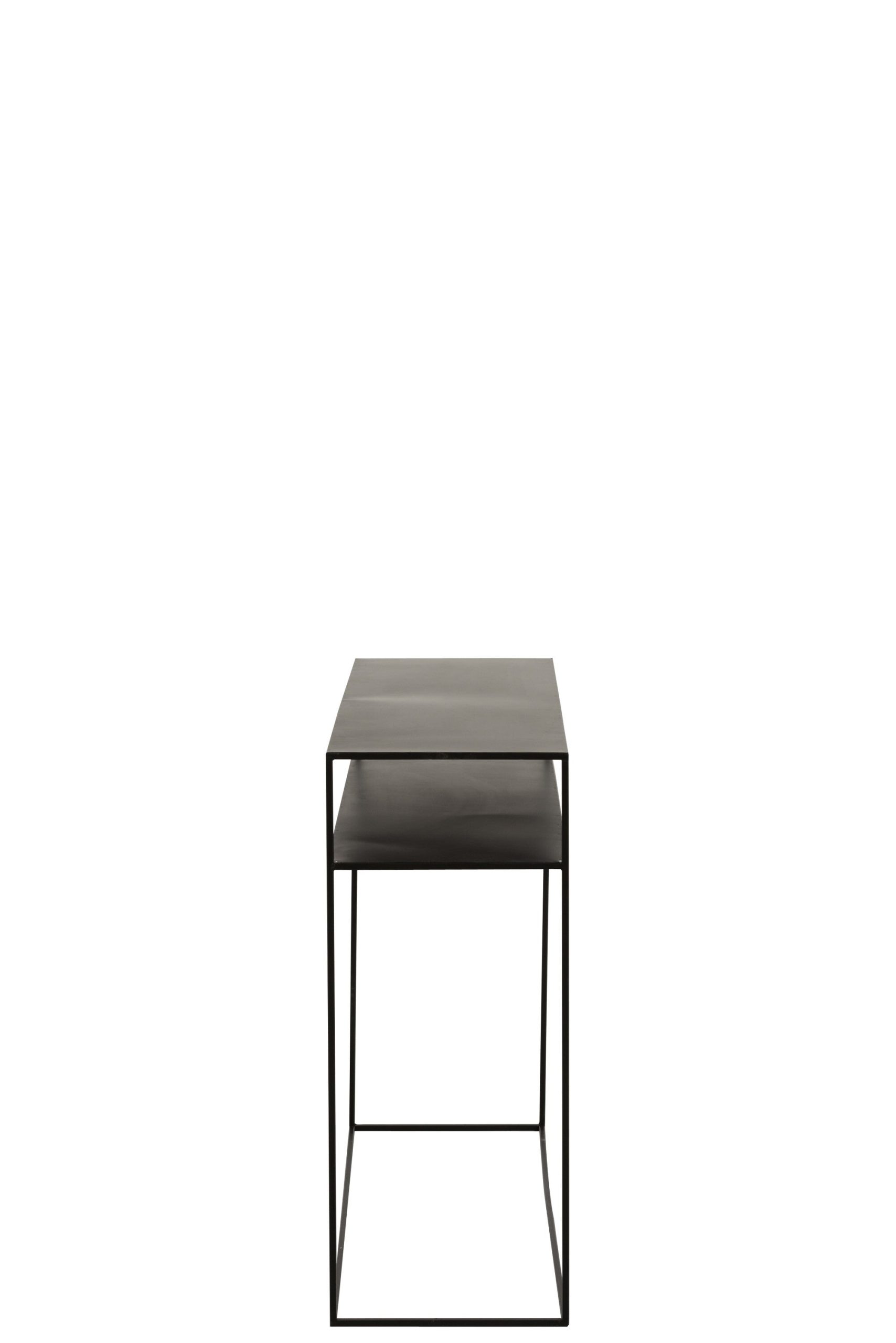 J-Line console Rechthoekig 2 Planken - metaal - zwart
