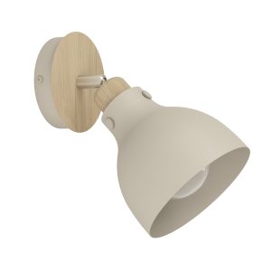 EGLO spot Arrecife – e27 – 23,5 cm – bruin/beige – staal EGLO spot Arrecife – e27 – 23,5 cm – bruin/beige – staal
