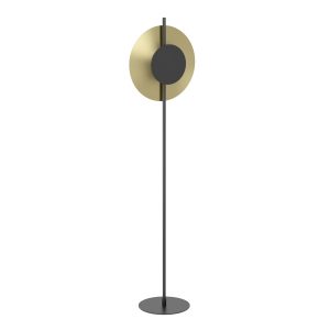 EGLO vloerlamp Tocina – led – 150 cm – zwart/goud